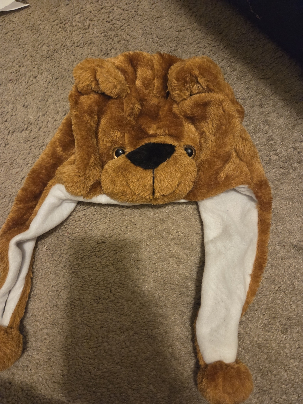 Plush Brown Bear Hat for Kids - Soft Animal Earflap Beanie